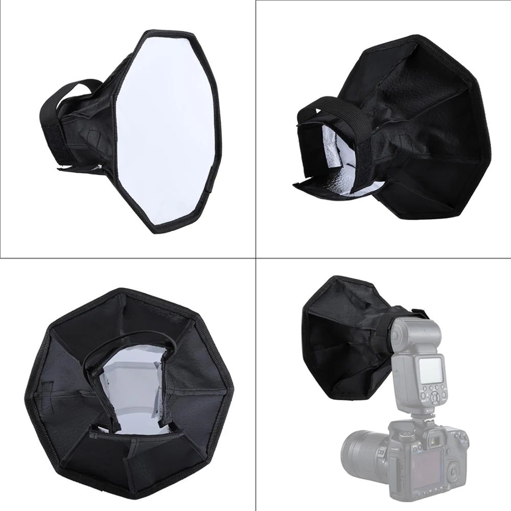7.9인치/20cm 접이식 플래시 디퓨저 전문 미니 사진 디퓨저 소프트박스 소프트 라이트 박스 (캐논, 니콘 카메라 액세서리용)