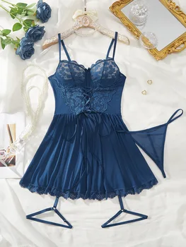 Lingerie Sexy femme dentelle sous-vêtements transparents ensembles de slips Kit de soutien-gorge Push Up Breves ensembles mince Sexy érotique dentelle soutien-gorge et culotte ensemble