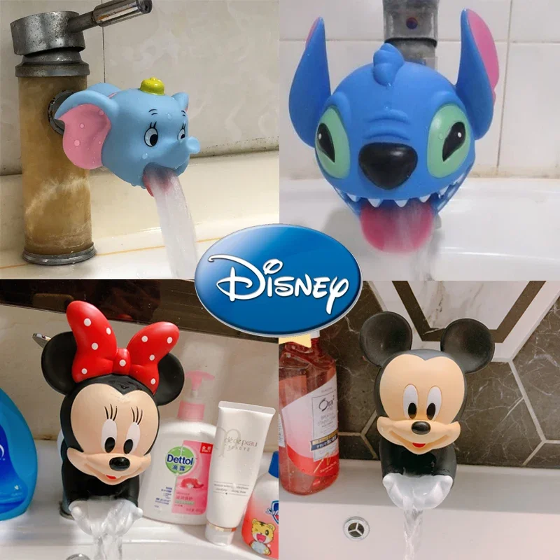 Disney Mickey Minnie Mouse Faucet Extenders Cartoon Cute Anime Kids Hand Washing In Bathroom Sink Accessories Kitchen Supplies faucet extenders
