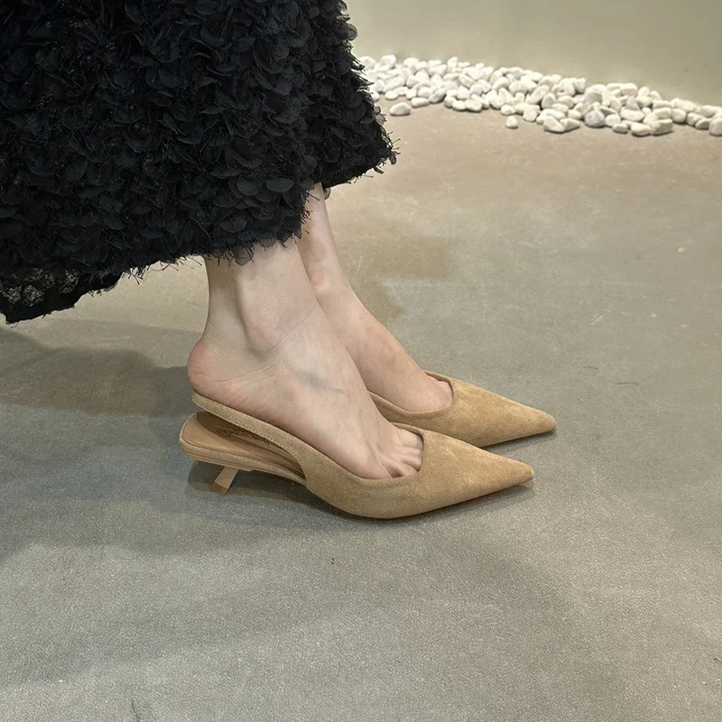 Sandalias De Tacón De Aguja Para Mujer - Punta Cuadrada Abierta, Una Sola Banda, Estilo Sexy Para Fiesta Y Noche