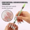 1PC Dual Heads Acrylic Metal Dotting Wax Pen Nail Brush Rhinestones Crystal Picking Nail Studs Dotter DIY Point Drill Nail Tools 4