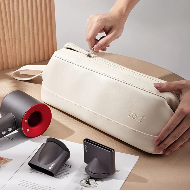 

2024 сумка для хранения фена Dyson, модный защитный чехол из искусственной кожи на молнии для Dyson HD03 HD08, органайзер для хранения вьющихся волос, дорожная сумка