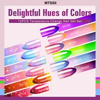 12PCS Temperature Nail Gel Set 3-Layers Change Color Polish Autumn Popular Colors Gel Soak Off UV Nail Manicure Art Varnish Kit 2