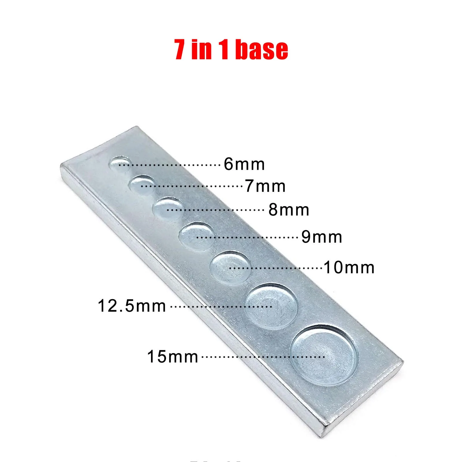 3mm to 15mm Dia Rivet Punch Tool Rod For Metal Decorative Mushroom Domed Semi Ball Half Round Nailhead Spike Stud DIY 45# Steel rivet punch tool