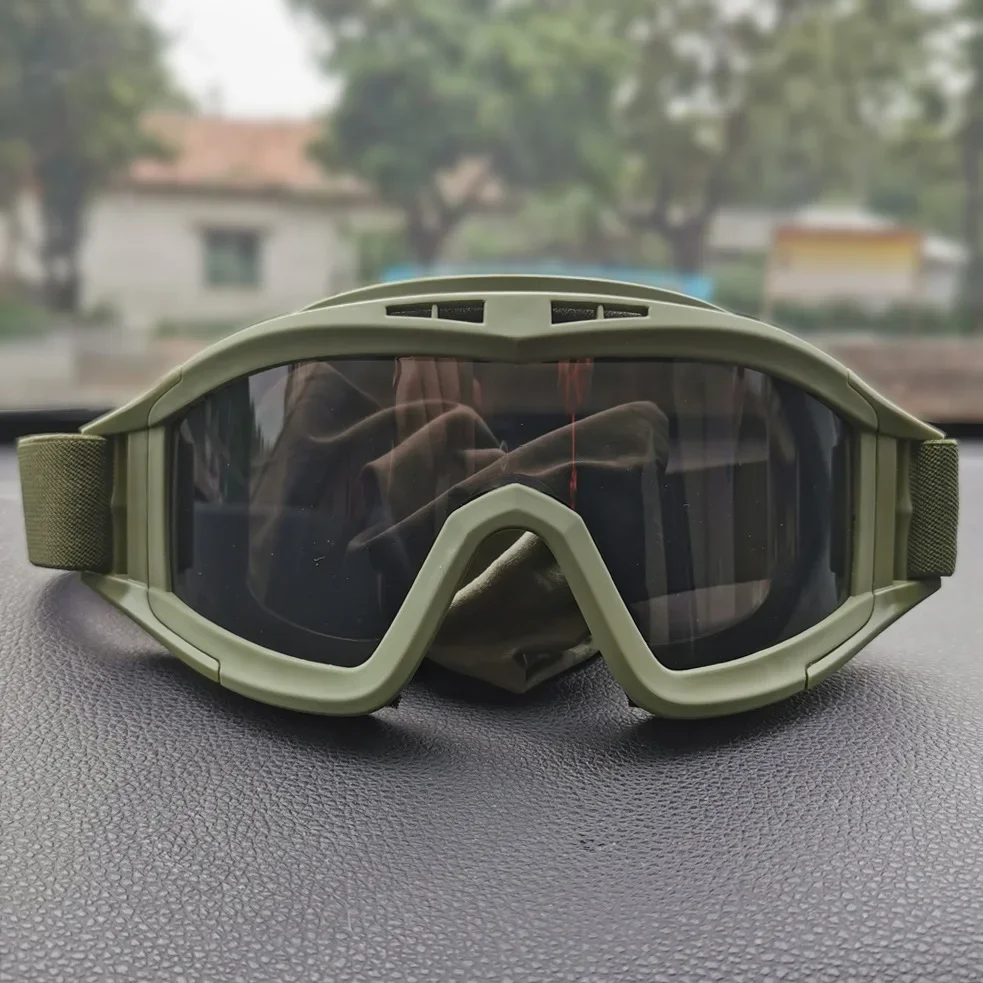 

Windproof Airsoft Tactical Goggles Dustproof Army Military Eyewear Motocross Motorcycle Glasses CS Shooting Safety Protection