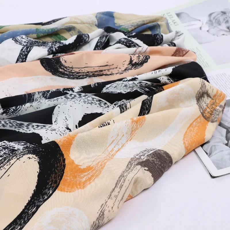 New Fashion Four-Sided Printing Shirt Fabric Beach Pants Round Pattern Clothing Fabric For Men Women Children Baby