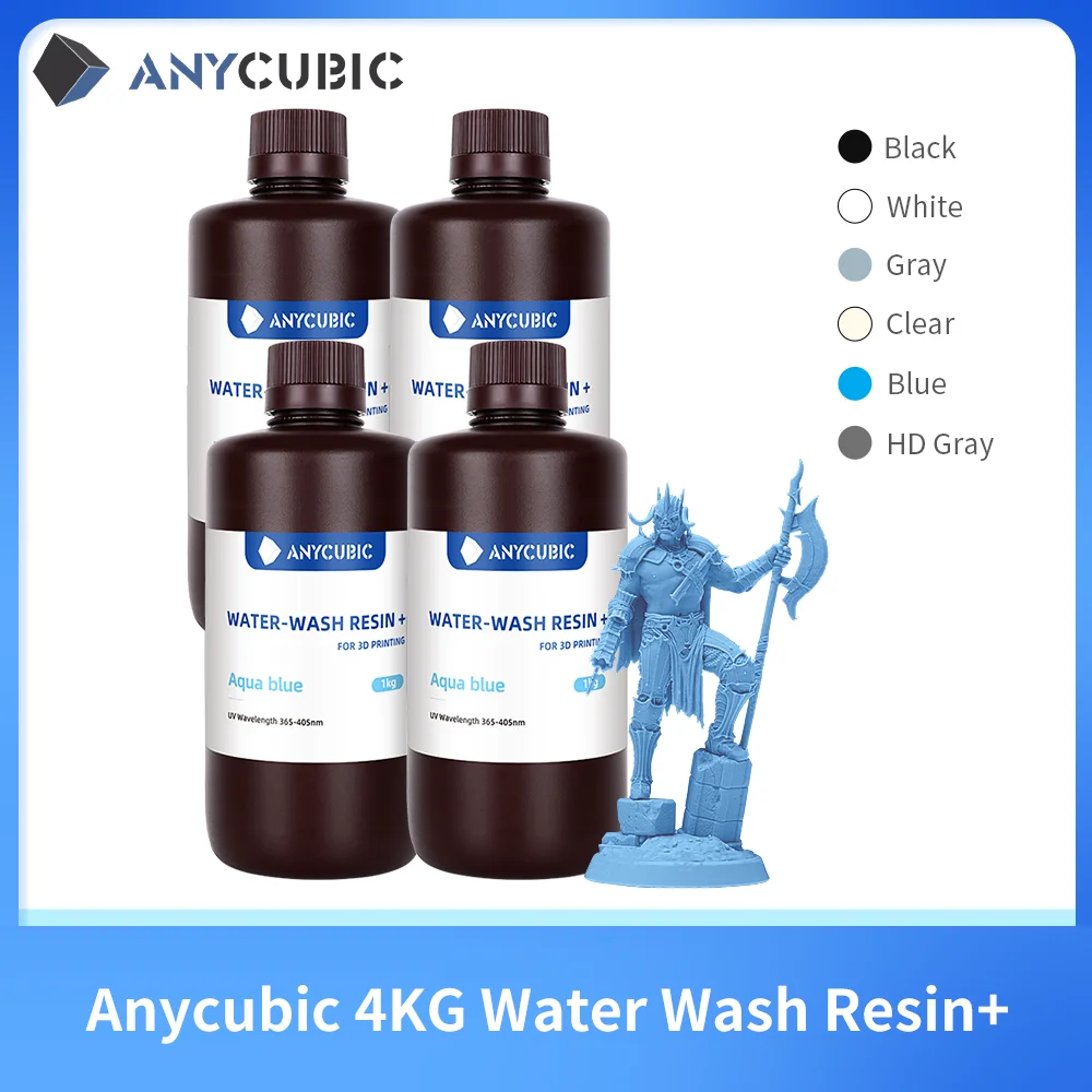 Anycubic-Water-Wash-Resin-3D-Printers-Resin-Water-Washable-365-405nm ...