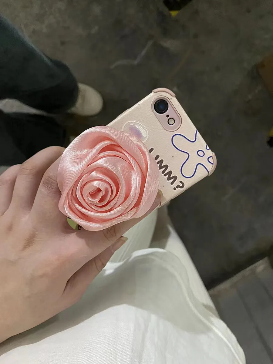 

Creative Pink White Blue Color Rose Flower Holder Folding Grip Acrylic Glue Material Accessories