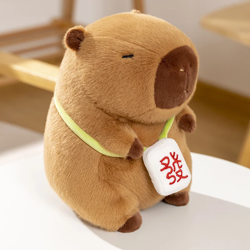 thumbnail image 1 of 28/50 cm nuevo juguete de peluche de Capybara animales de peluche Capybara con Mahjong muñecos de juguete suaves regalo de cumpleaños y Navidad, 1 of 5