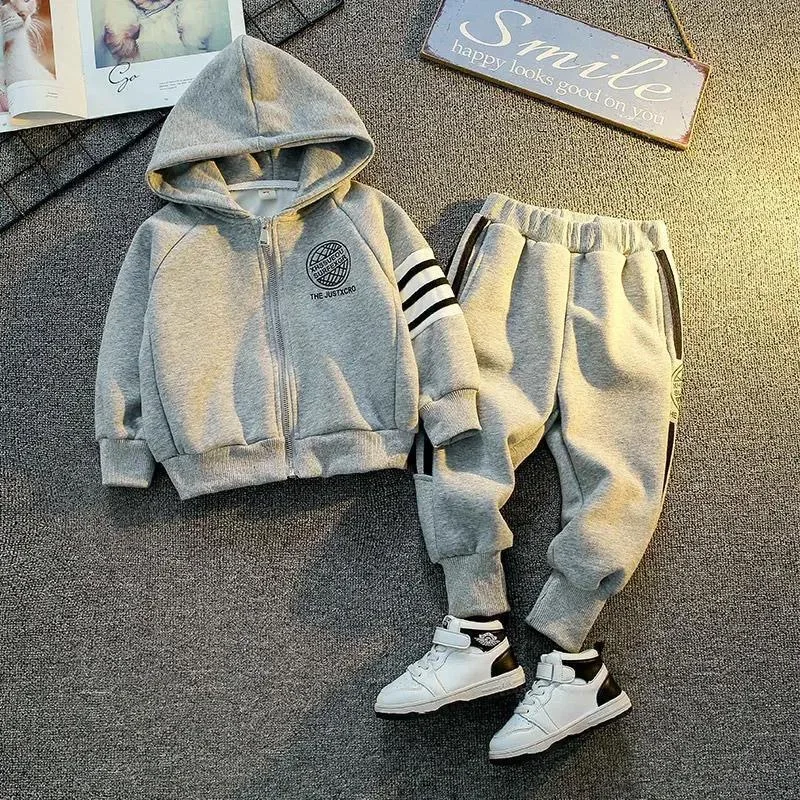 

Foreign Trade Boy's Sportswear Children 2023 New Spring Child Student Coat Clothes Two-Piece Pants