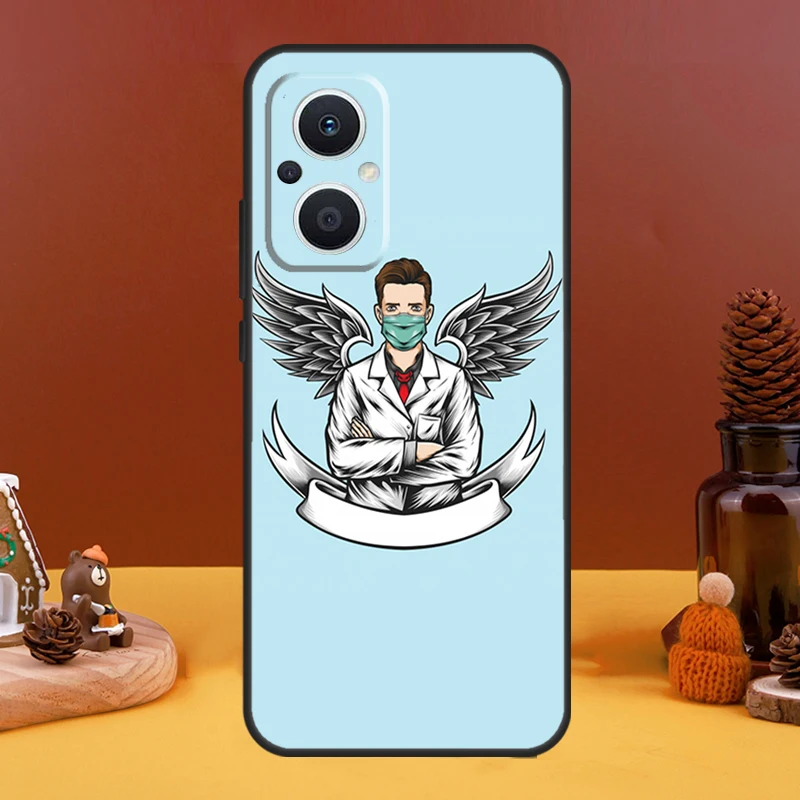 Cartoon Medical Theme Phone Case - Cute Doctor and Nurse Design Cover