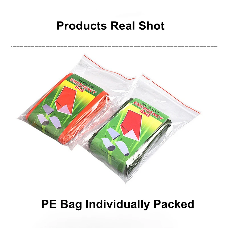 War Emergency Blanket Thermal Emergency Sleeping Bag Portable Multi Purpose Survival Gear for Hiking Windproof Waterproof