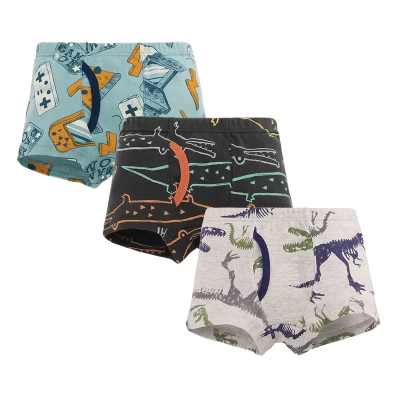 

Children's Underwear Dinosaur Cartoon Boy Boxers Pure Cotton Large Children Small Boys New Simple