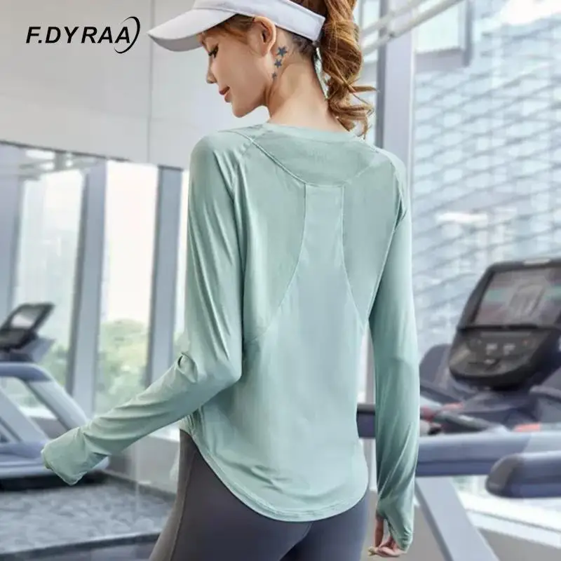 Sport Tshirt Woman Fitnes Long Sleeve Sports Tshirt Woman Gym Long