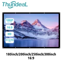 Supersize 180 200 250 300 inch 300inch Portable Projector Screen Canvas Curtain Projection Screen Home Outdoor Office Projector