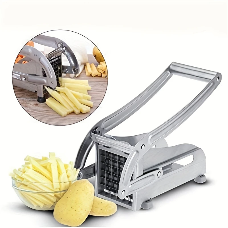 Household Stainless Steel Potato Slicing Kitchen Tool Vegetable Shredder Multifunctional Food Chopper French Fries Cutter