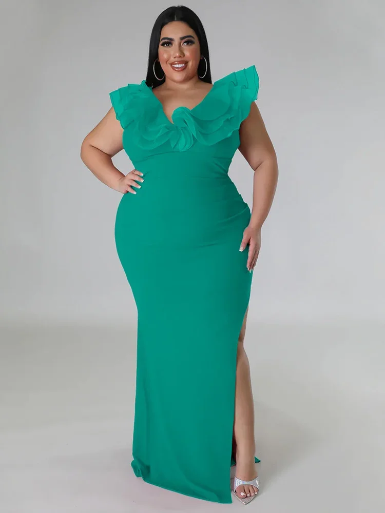 فستان ماكسي نسائي رسمي مقاس كبير