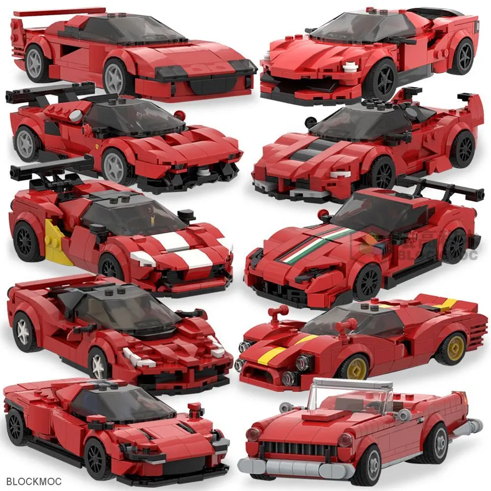 Block MOC Brick Enzo Rafa Romaed F400 SP3 SF90 Monza 812GTS FXXK