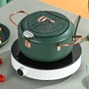 Small Deep Fryer with Thermometer and Drain Rack Non-stick Deep Fryer for French Fries Fish and Chicken 3