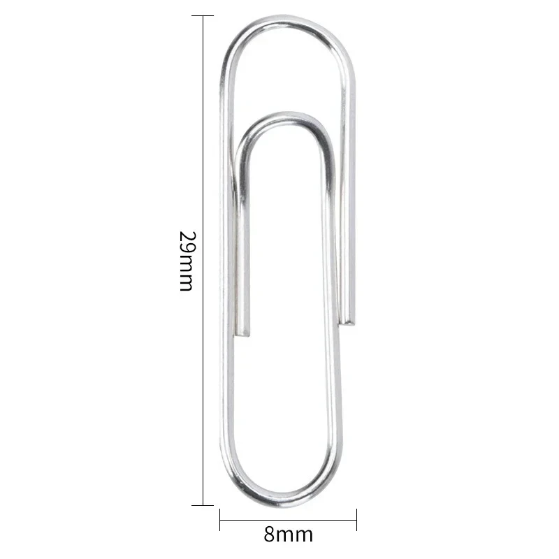 Metal Silver Paper Clips For Paperwork Stainless Steel Bookmark Paperclips Organizers Office School Supplies 1pc