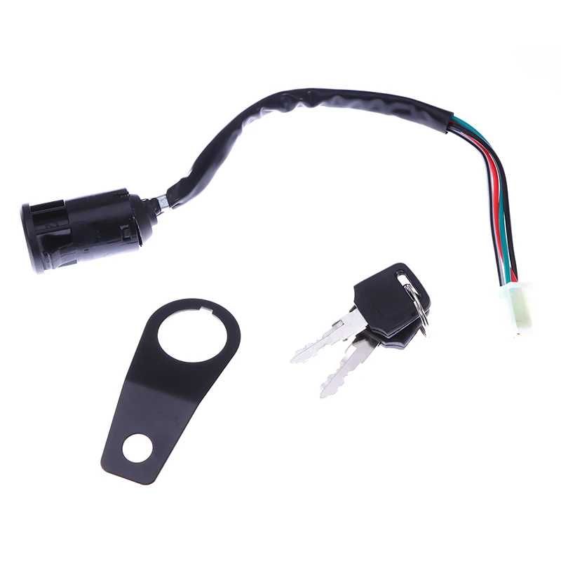 DIY Accessories Universal Motorcycle Start The Ignition Switch Lock Key With Bracket For Most 50cc 70cc 90cc 110cc 150cc 1 Set