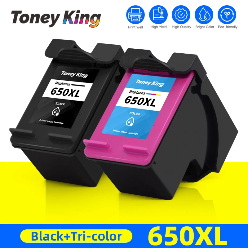 650XL Ink Cartridge Replacement For HP 650 XL For HP650 Deskjet 1015 4510 4515 4516 4518 4640 4646 4648 2645 3515 4645 Printer