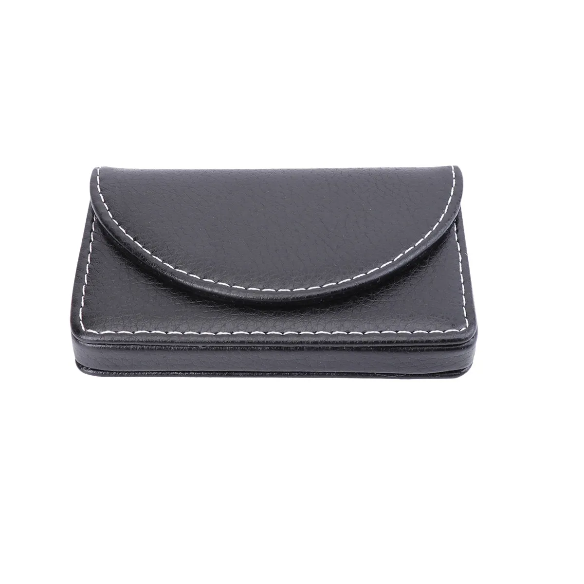 1Pcs 명함 홀더 블랙 PU 휴대용 비즈니스 케이스 신용 ID 이름 기프트 카드를 위한 간단하고 세련된 주최자