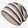 Ladies Summer Striped Knit Beanies Slouchy Style Skullies Sports Thin Bonnet Cap Men Riding Sun Caps Women Hiphop Pile hat