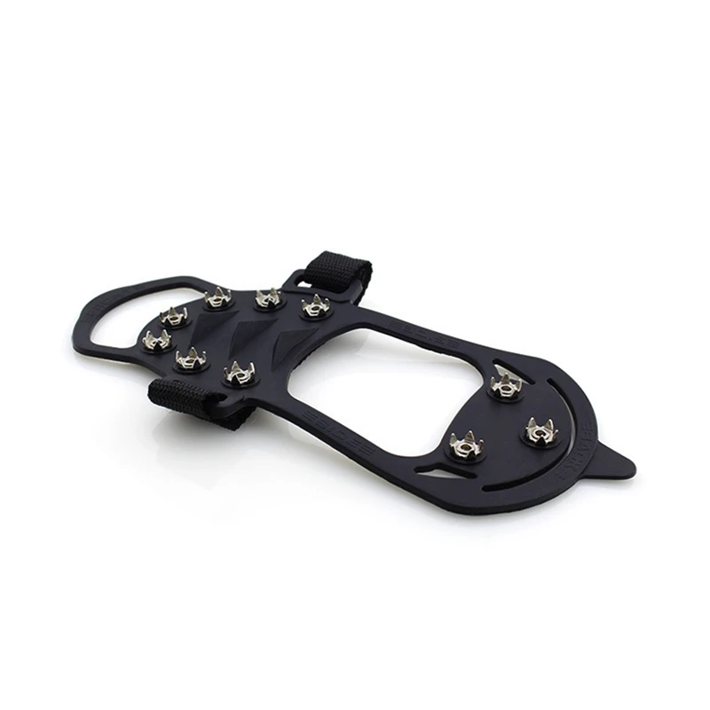 S-XL 10 Studs Anti-Skid Ice Snow Gripper Spike Winter Climbing Shoes Anti-Slip Ice Grips Shoes Boots Snow Cleats Crampones climbing crampons ice gripper spikes