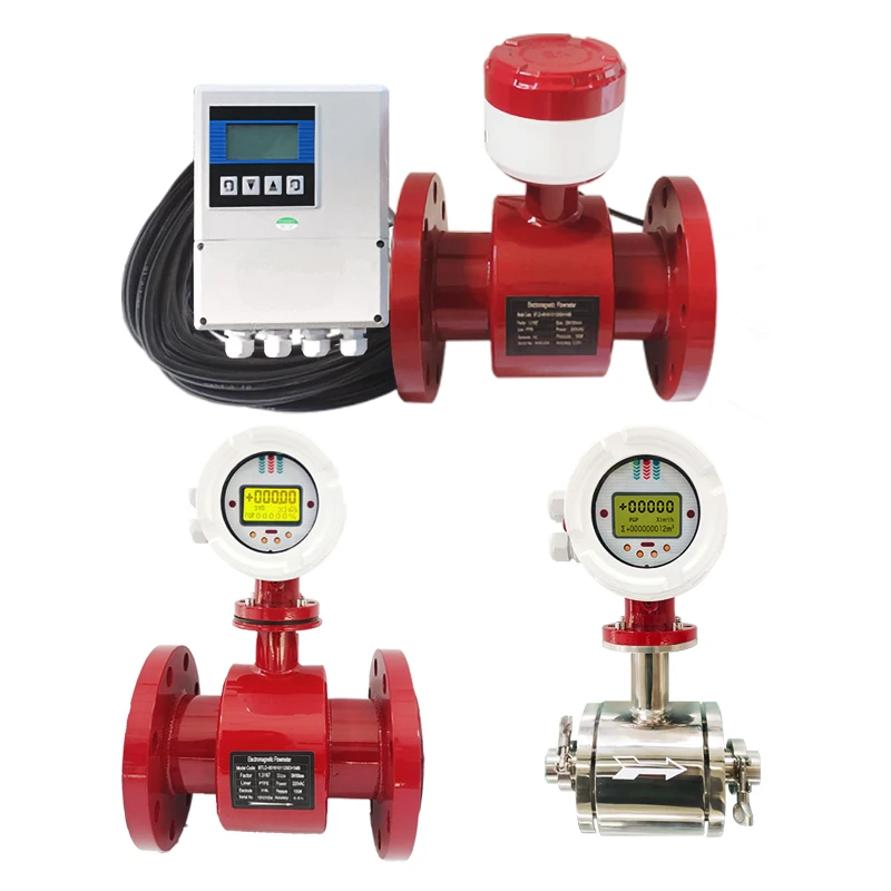 

4-20mA slurry water magnetic flowmeter electromagnetic flow meters liquid flow meter