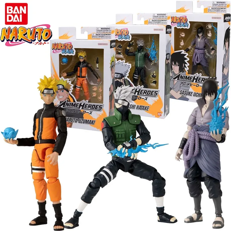

Фигурки героев аниме Bandai из аниме «Наруто», подлинные экшн-фигурки Саске Какаси, подарок для детей на Рождество, Коллекционная модель