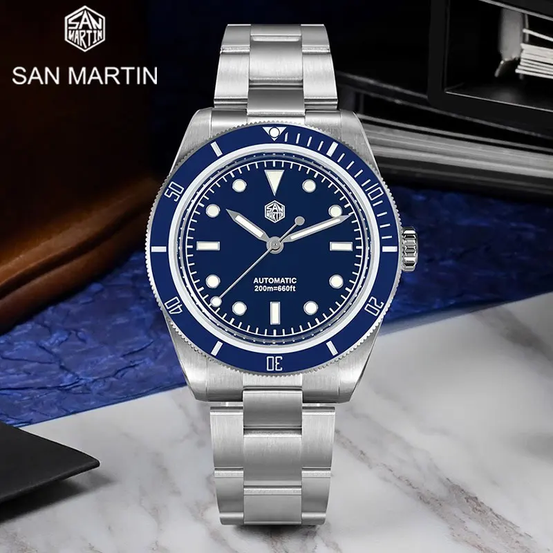 

San Martin 6200 Water Ghost Men Diver Watches NH35A Automatic Mechanical Wristwatch Sapphire Crystal 20Bar Water Resistant Clock