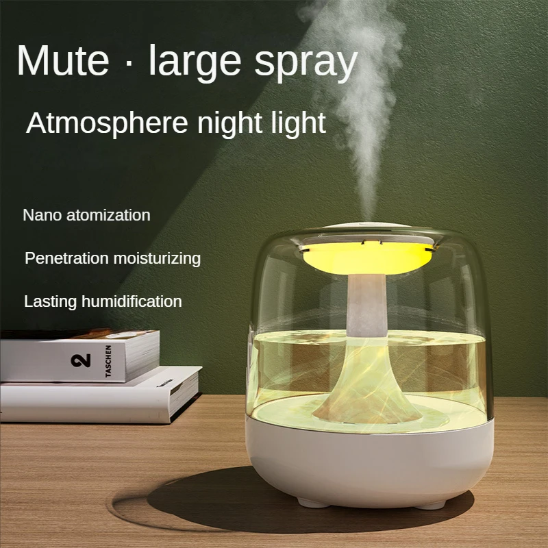 Air diffuser LED light mini humidifier home bedroom indoor decorative atmosphere car diffuser silent atomizer
