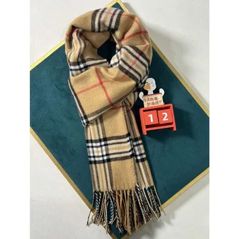 Current style plaid cashmere scarf 1