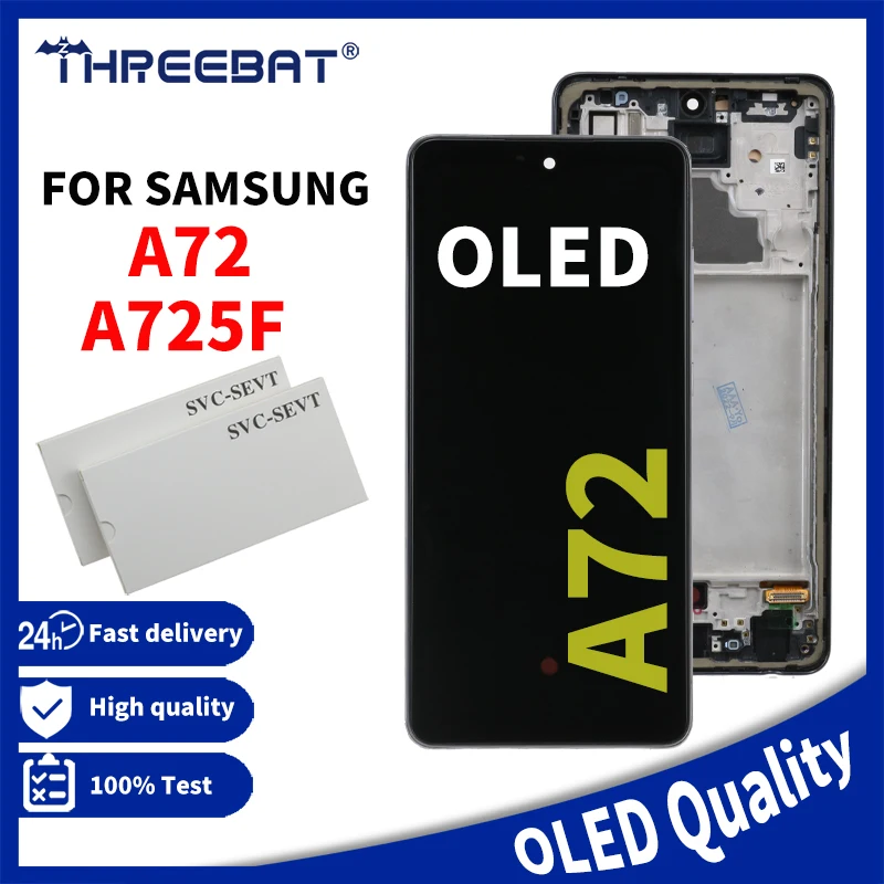 New oled for samsung galaxy a72 4g lcd display touch screen digitizer