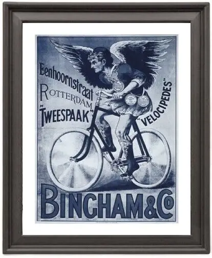 

Рамка постер велосипед Bincham постер фотобумага ПЕЧАТЬ картина рамка 16x12 дюймов