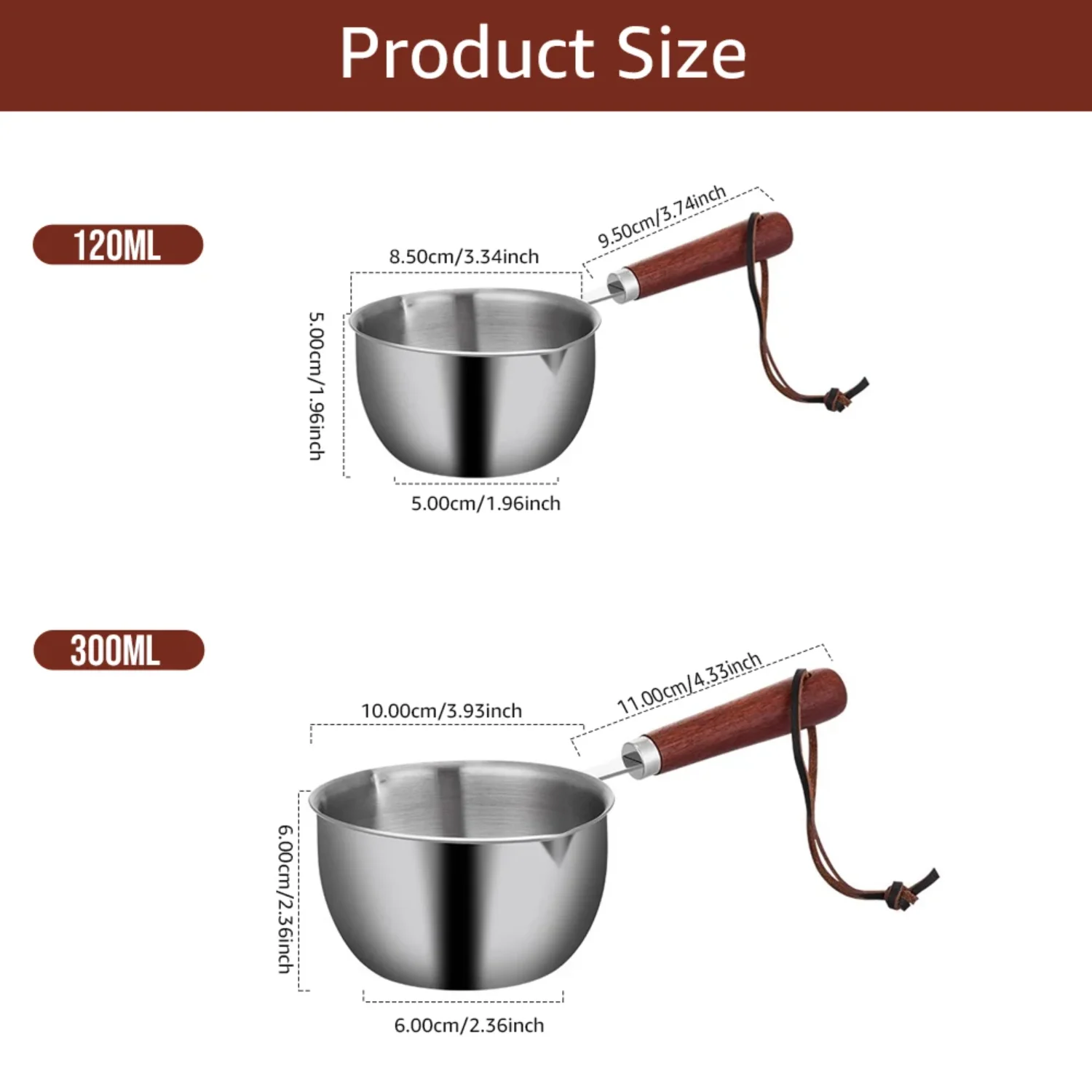 Hot Oil Pot Milk Pan Stainless Steel Mini Hot Milk Pot Small Saucepan Boiling Butter Melting Butter Warmer Kitchen Pan