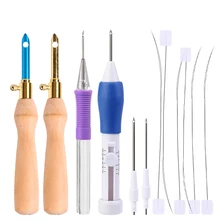 

KAOBUY Punch Needle Embroidery Stitching Punch Needle Kit For DIY Cross Stitch Craftwork Needle Threader Embroidery Poking Tool