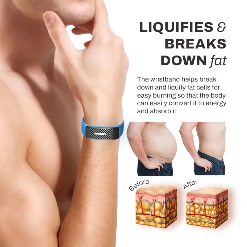 UltraSonic Lymph Drainage Slim Fit Weight Loss Bracelet Magnetic Therapy Burning Fat Health Watch