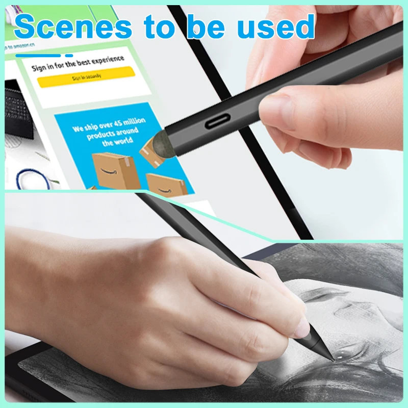Caneta Usi-stylus para Lenovo hp Asus Acer Chromebook Samsung Computador Portátil Tablet Lápis Recarregável Rejeição Palm 4096 Pressão - Imagem 5