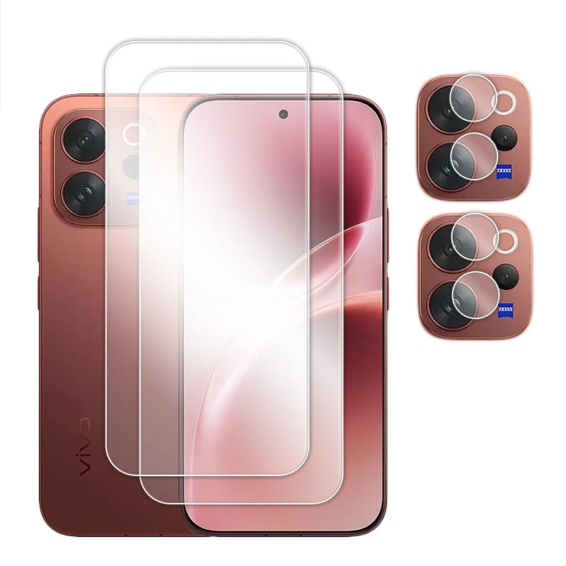 Enhanced Glass Screen Protector & Lens Film - 6.59 inch Full Glue Clear Tempered Glass