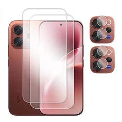 Enhanced Glass Screen Protector & Lens Film - 6.59 inch Full Glue Clear Tempered Glass for Vivo V70 Elite (2 Glass and 2 Lens)