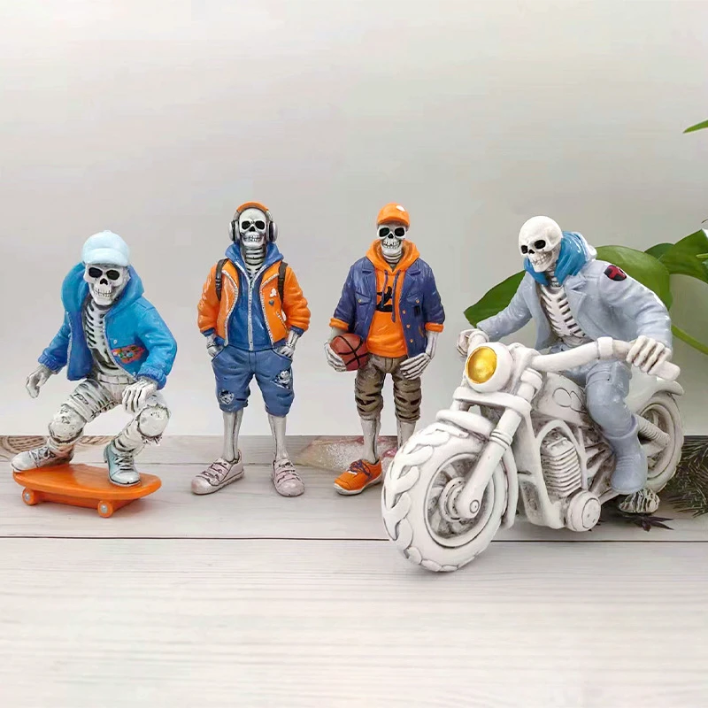 

Fashion street skull doll decoration resin home crafts