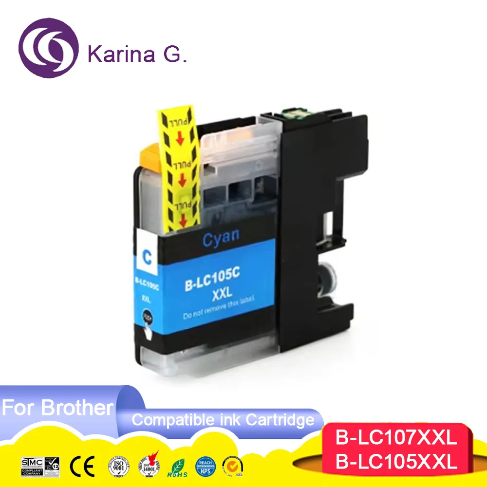 LC105 LC107 Premium Compatible Color Inkjet Ink Cartridge for MFC-J4710DW/ J461