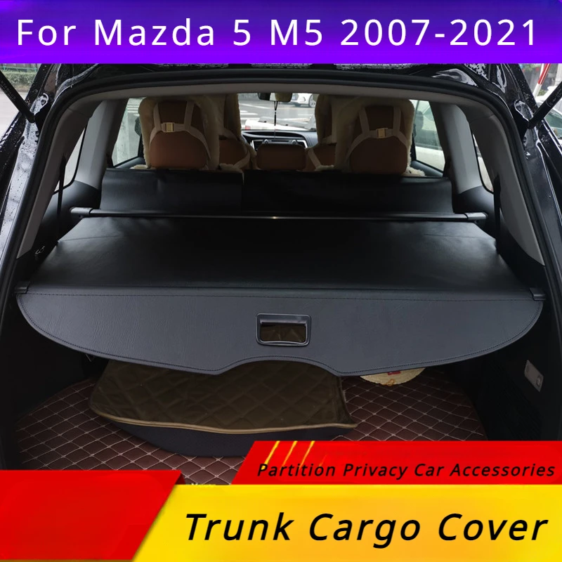 

Trunk Cargo Cover for Mazda 5 M5 2007-2021 Security Shield Rear Luggage Curtain Retractable Partition Privacy Car Accessories