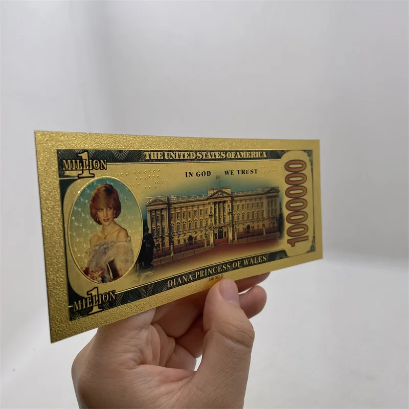 US Gold Banknote Color $1 Million Dollar Currency Bill Banknote With COA -  AliExpress