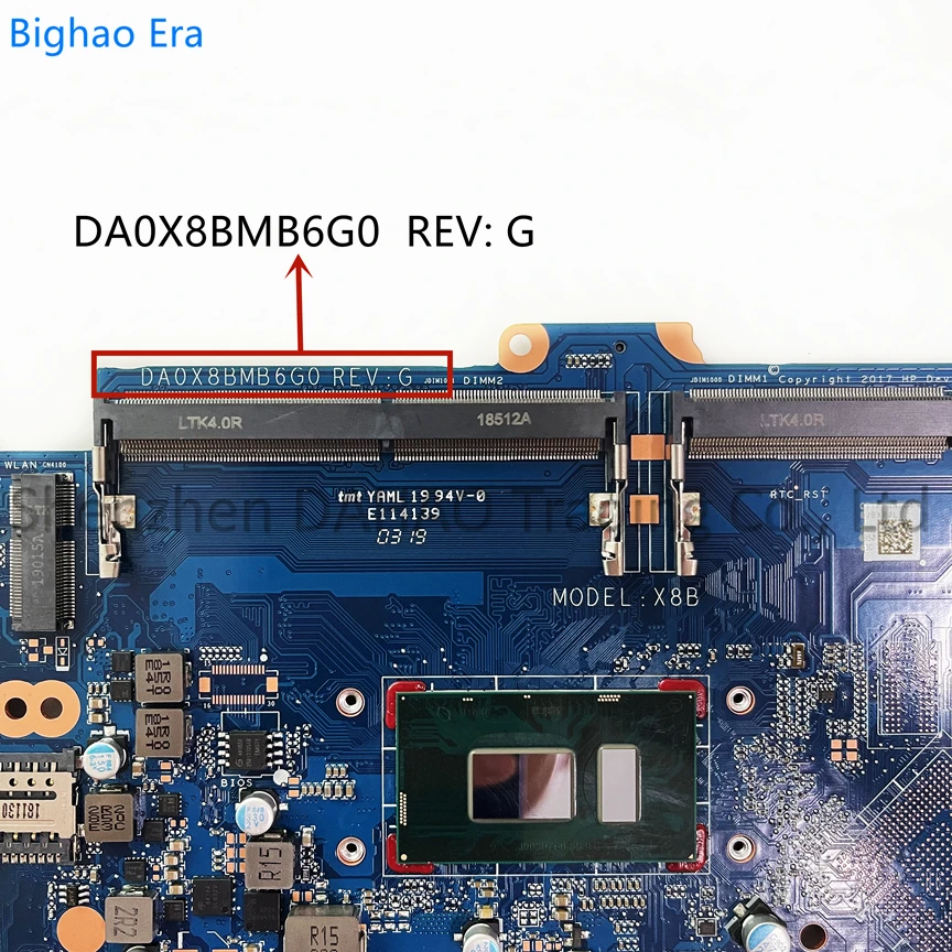Placa-mãe Portátil para hp Probook Da0x8bmb6f0 Da0x8bmb6g0 Intel i3 i5 i7 Cpu L01039601 L01042-601 L01037001 L01037-001 - Imagem 5