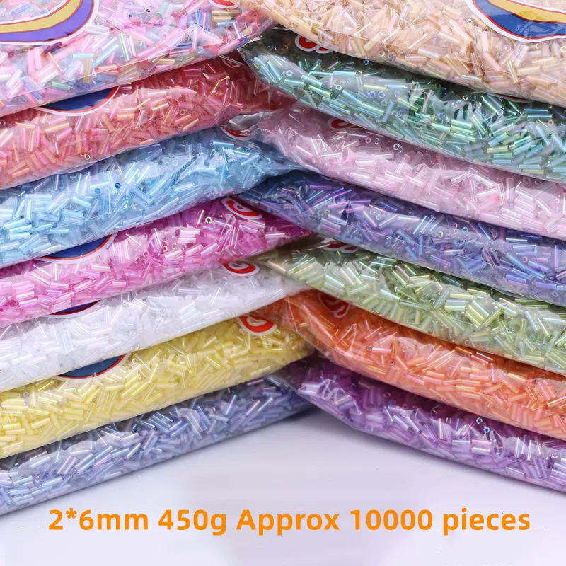 장 AB 유리 비즈, 바느질 작업 비즈 진주, 공예 의류 액세서리, 느슨한 비즈 Perles Rocailles, 450g, 2*6mm
