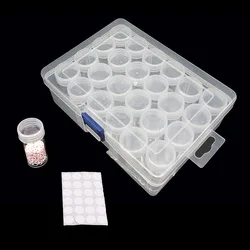 Deluxe Diamond Painting Storage Organizer with Labels and Tools (24 Bottles)