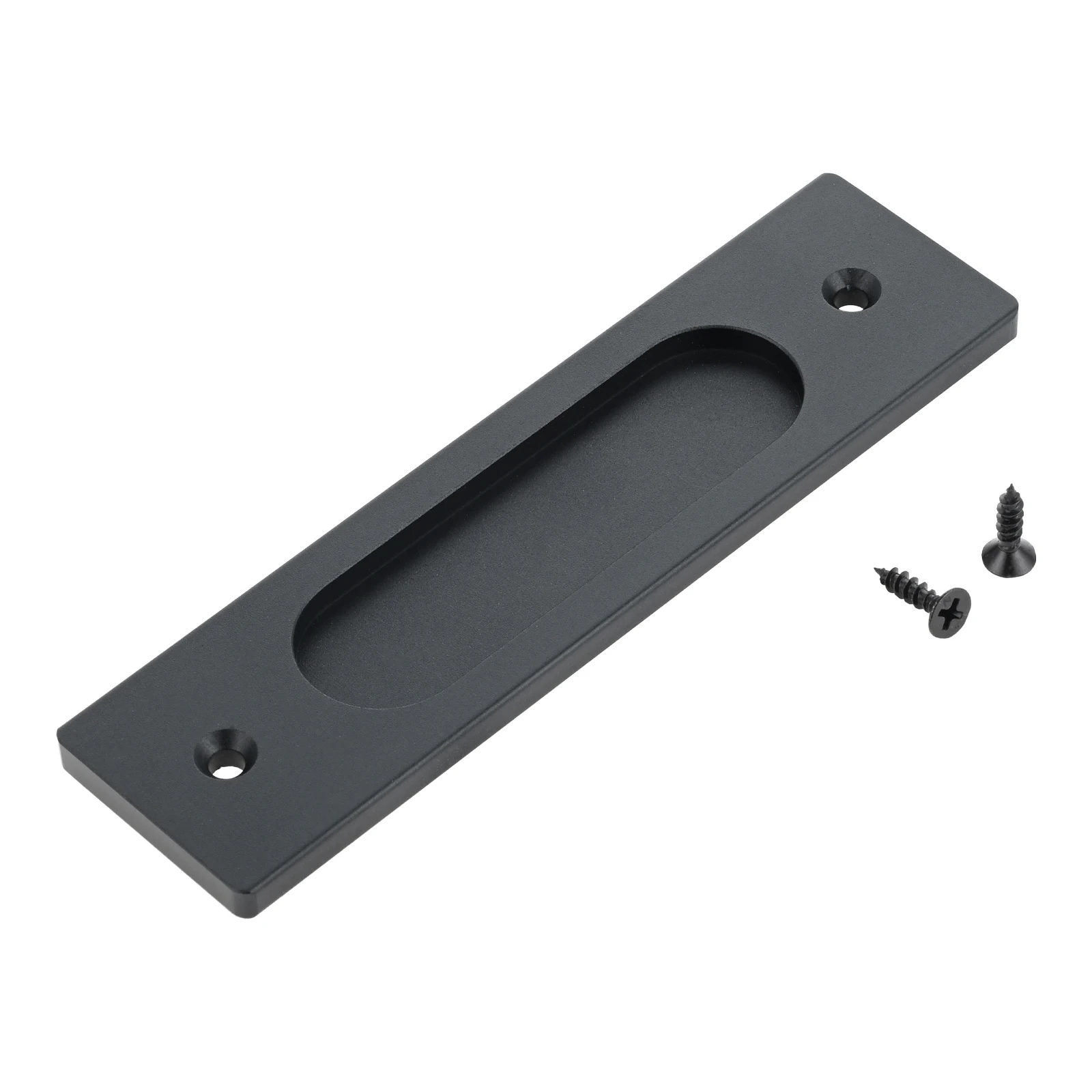 Door Handles 1 Set Barn Door Sliding Pull Handle Hardware Screw Hidden Door Kitchen Drawer Pulls for Sliding Barn Doors Gates Garages Sheds